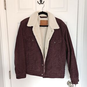 Levi's Premium Type III Sherpa Trucker - Decadent Chocolate Canvas - Men's Small